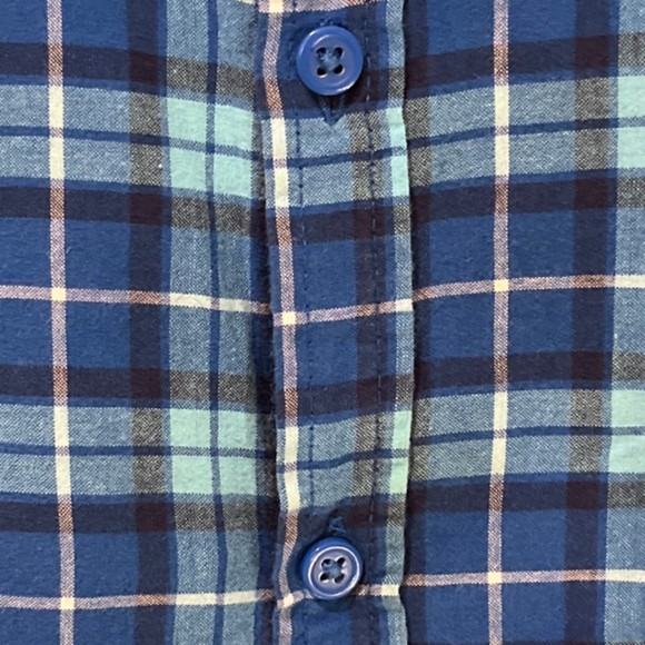 French Toast Shirt Boys Size 4 Button Up Shirt Blue Plaid Button Down Top - Picture 5 of 9